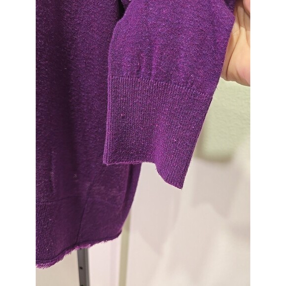 Two Twenty Five Purple Cashmere Blend Sweater Womens Large Casual Office Career - Picture 3 of 8